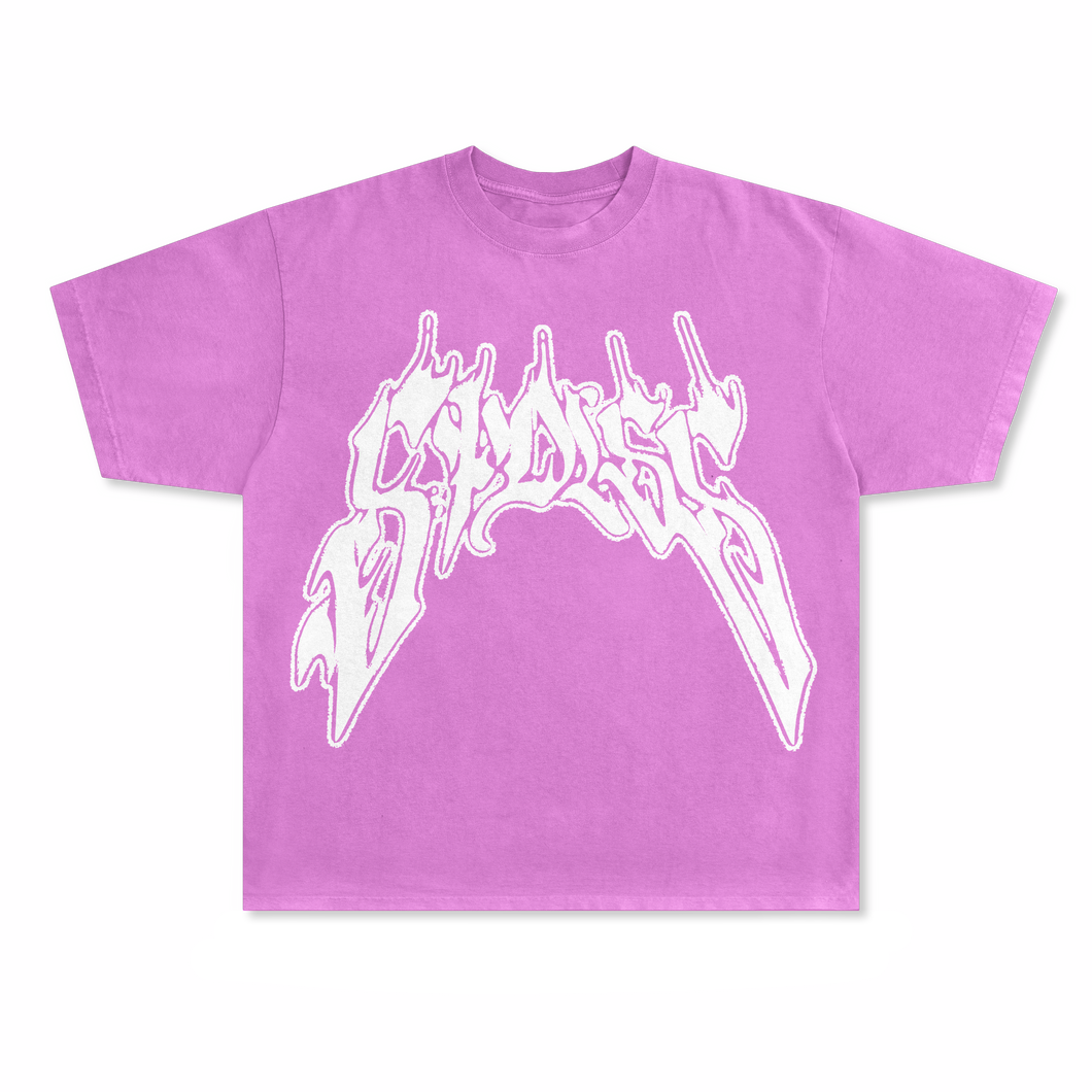 Oversized Print Tee - Pastel Purple – shopspeedless